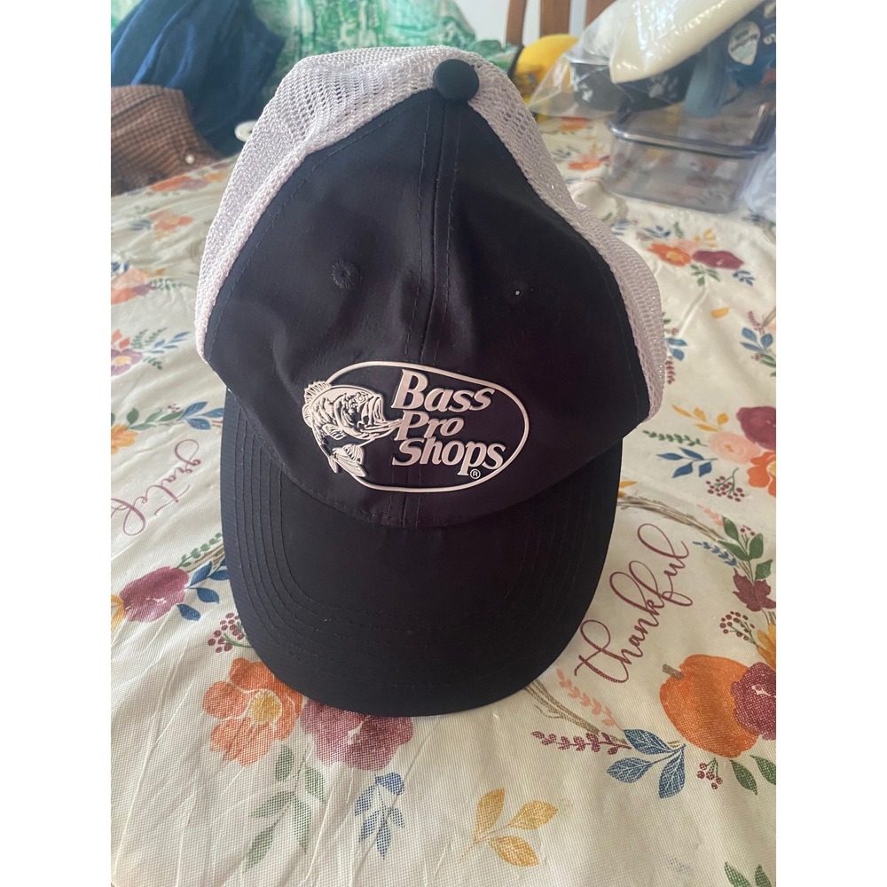 Bass Pro Shops Gone Fishing Trucker Hat Mesh Back‎ Navy White One Size Fits Most
